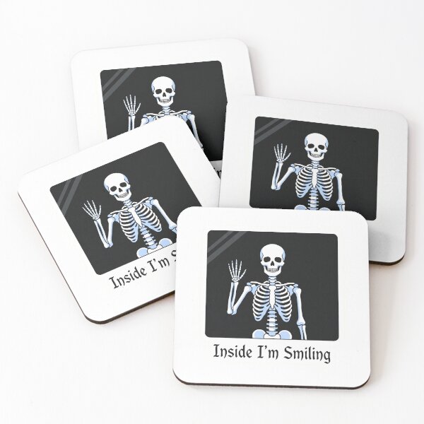 Item preview, Inside I'm Smiling - Funny X-Ray Skeleton designed and sold by LogicPulse.