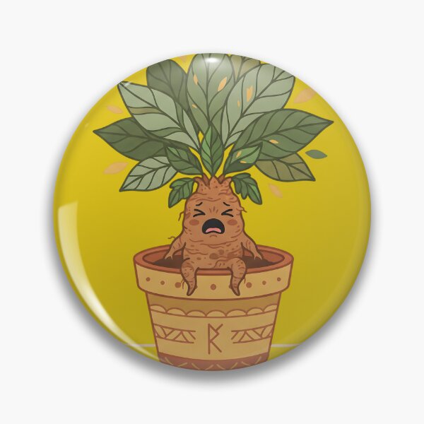 Item preview, Cute Crying Mandrake Root in Flower Pot - Funny Herbology Art designed and sold by KreonaTime.
