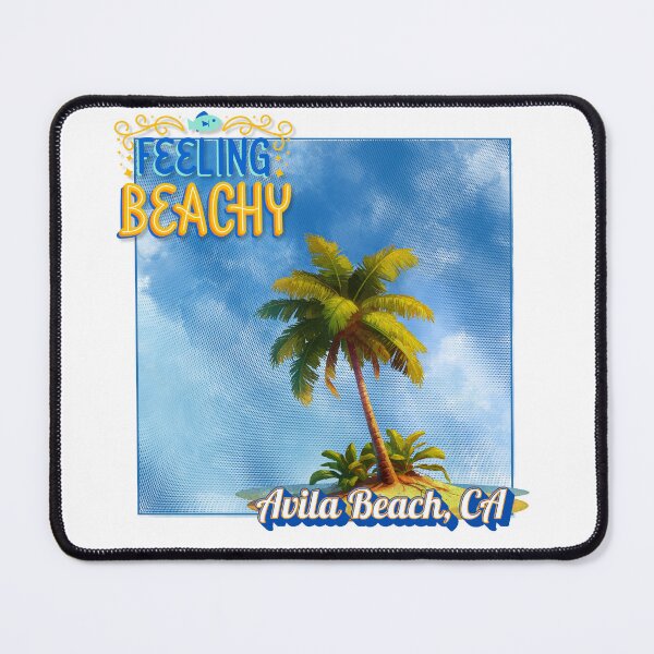 Item preview, Feeling Beachy Avila Beach CA Retro Halftone Palm Tree Souvenir designed and sold by DonnaRaine.