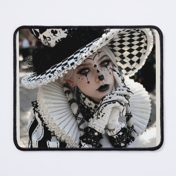 Item preview, Contemporary Harlequin Portrait in Textured Costume designed and sold by Verademacedoart.