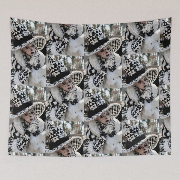 Item preview, Contemporary Harlequin Portrait in Textured Costume designed and sold by Verademacedoart.