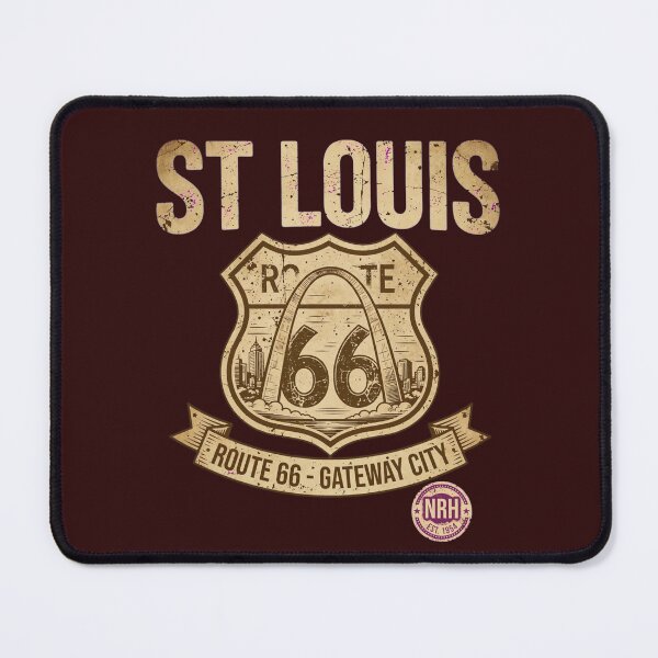 Item preview, St Louis Route 66 Gateway Arch Badge designed and sold by Normandy Road Heritage™ - Vintage Garage Art.