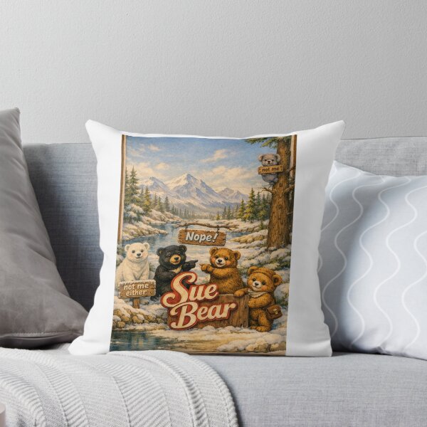 Item preview, cute winter bears, playful characters, snowy mountain landscape, charm, designed and sold by hardingcarl2.