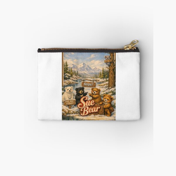 Item preview, cute winter bears, playful characters, snowy mountain landscape, charm, designed and sold by hardingcarl2.