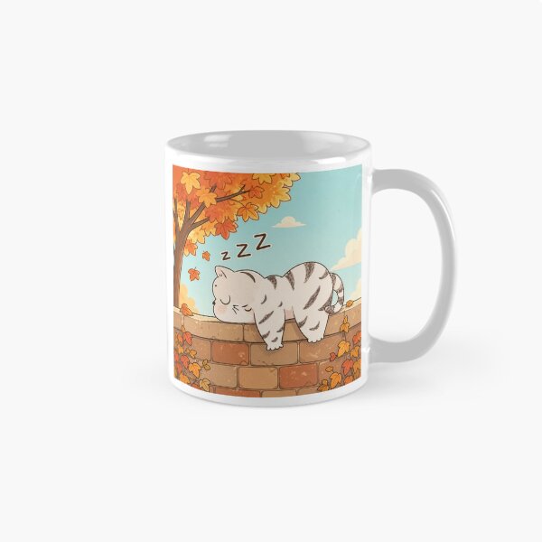 Item preview, Sleeping cat in autumn designed and sold by Kitty-and-Cat.