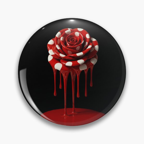 Item preview, Melting Polka Dot Rose Flower Floral Pop Art designed and sold by YourColorsWall.
