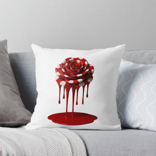 Item preview, Melting Polka Dot Rose Flower Floral Pop Art designed and sold by YourColorsWall.