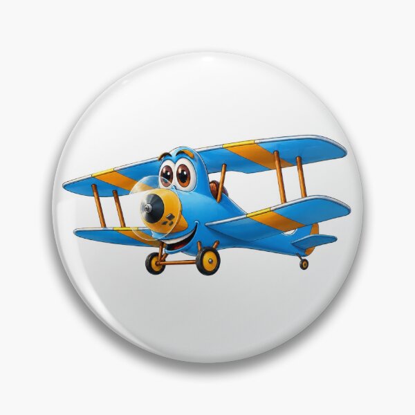Item preview, Biplane Blue Yellow Cartoon designed and sold by Scott Hayes.