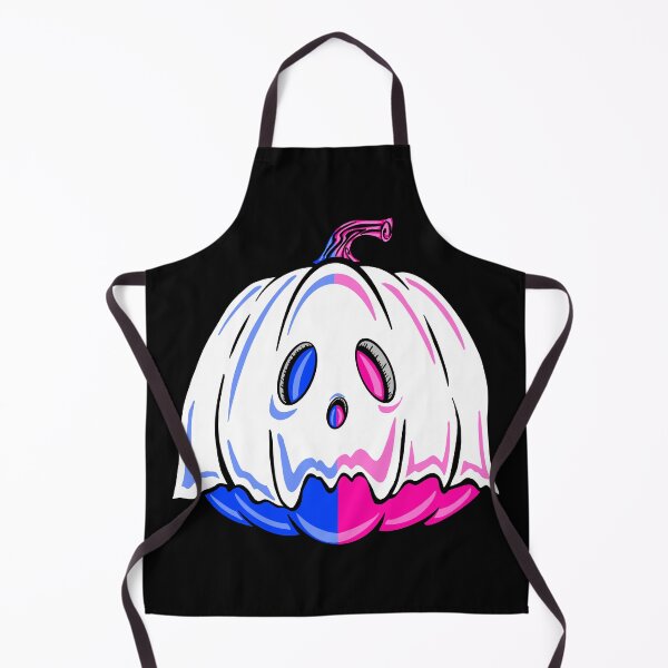 Item preview, Pink And Blue Ghost Pumpkin With Black background  designed and sold by missmann.
