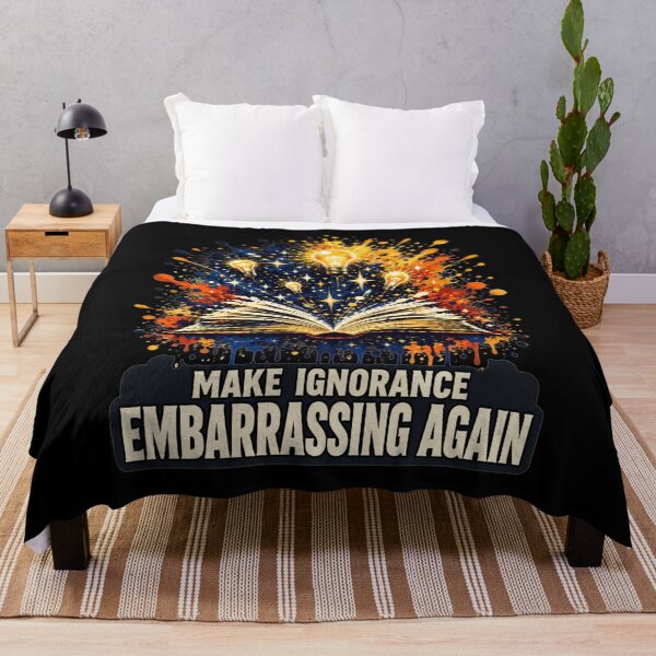 Item preview, Make Ignorance Embarrassing Again Explosive Splash Book Art Critical Thinking Gift for Educators designed and sold by Nightarel.