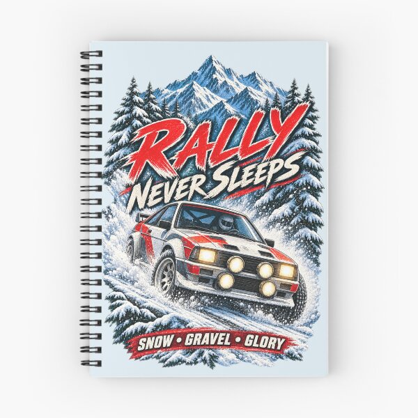 Item preview, Rally Never Sleeps Winter Racing Design designed and sold by Retro Arabica.