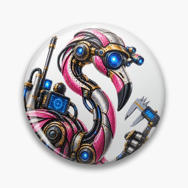 Item preview, Steel Flamingo Metrology Technician – Mechanical Bird Precision Engineering designed and sold by SteelCoat Studio.