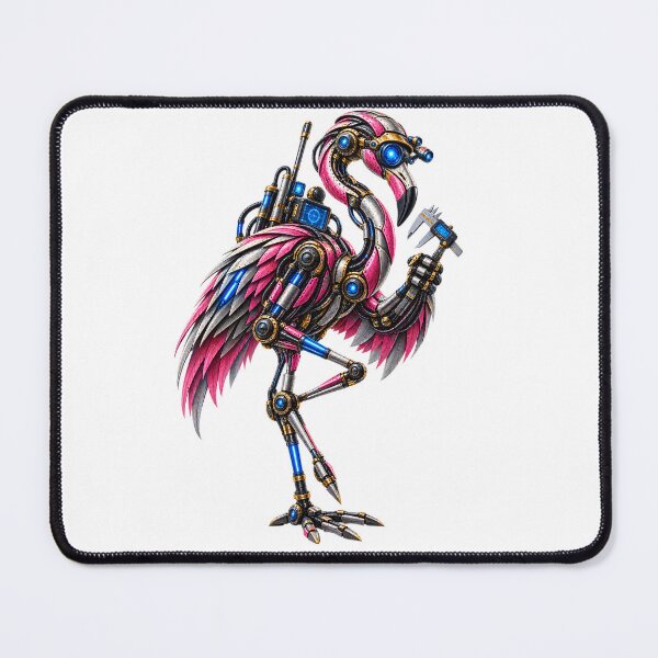 Item preview, Steel Flamingo Metrology Technician – Mechanical Bird Precision Engineering designed and sold by SteelCoat Studio.