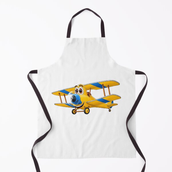 Item preview, Biplane Yellow Blue Cartoon designed and sold by Scott Hayes.