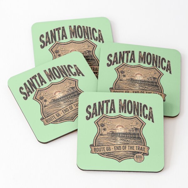 Item preview, Santa Monica Route 66 End of Trail Badge designed and sold by Normandy Road Heritage.