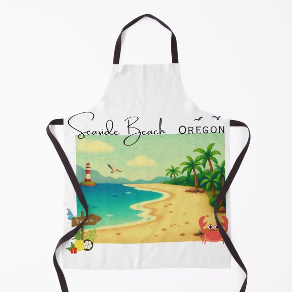 Item preview, Seaside Beach Oregon Painted Coastal Lighthouse Scenic Landscape designed and sold by DonnaRaine.