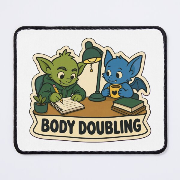 Item preview, Body Doubling Buddies | Funny ADHD Neurodivergent Humour Doodle designed and sold by StickyGuys.