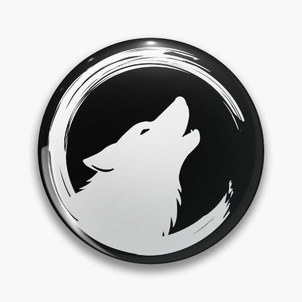 Item preview, Howling Wolf Emblem – White designed and sold by Shadow's Den.