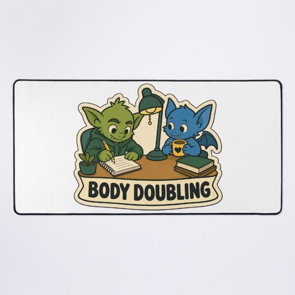 Item preview, Body Doubling Buddies | Funny ADHD Neurodivergent Humour Doodle designed and sold by StickyGuys.