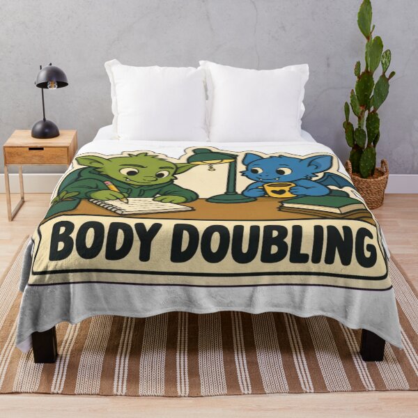 Item preview, Body Doubling Buddies | Funny ADHD Neurodivergent Humour Doodle designed and sold by StickyGuys.