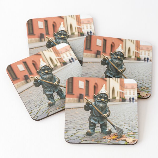Item preview, Wroclaw Gnome Raking Leaves designed and sold by Purrfecta.