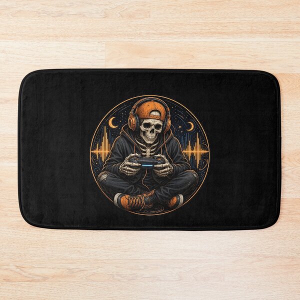 Item preview, Late-Night Skeleton Gamer designed and sold by FreshPixelArt.