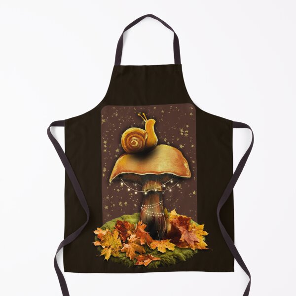 Item preview, Whimsical Autumn Mushroom & Snail with Fairy Lights designed and sold by ArtistsAtticWI.