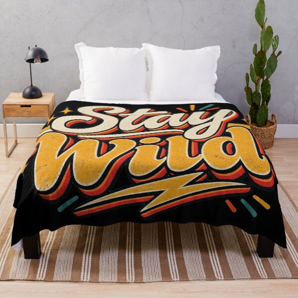 Item preview, Stay Wild Vintage Retro Typography Distressed Adventure Graphic Tee designed and sold by TM DESIGNS AND MORE.