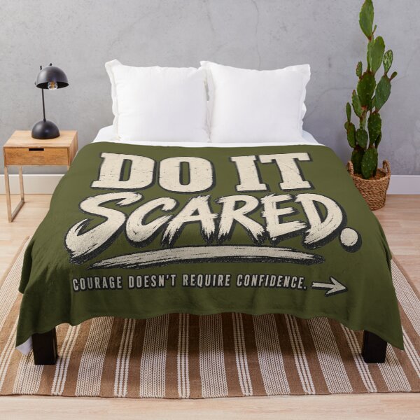 Item preview, Do It Scared – Courage Over Fear Motivational Quote designed and sold by Williams Anderson.