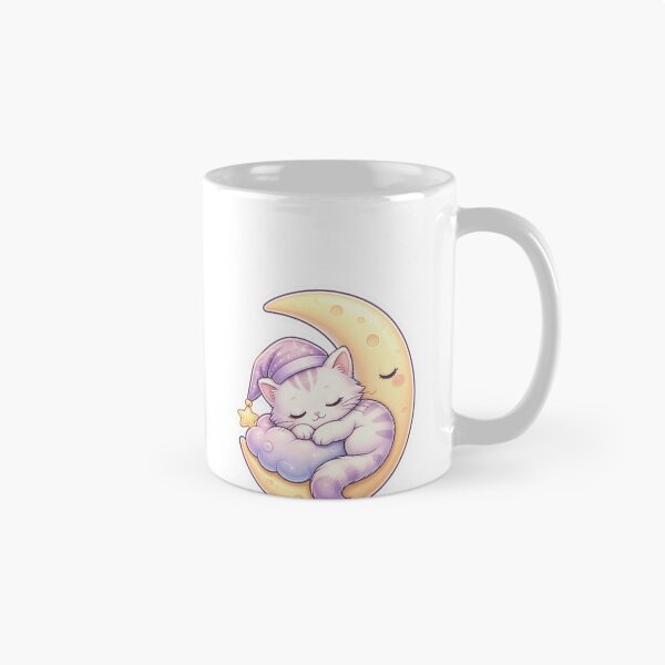 Item preview, Sleeping cat on moon designed and sold by Kitty-and-Cat.