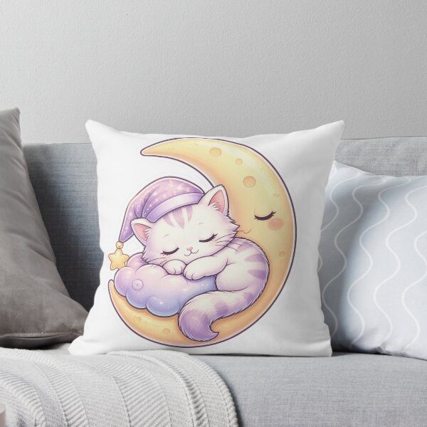 Item preview, Sleeping cat on moon designed and sold by Kitty-and-Cat.