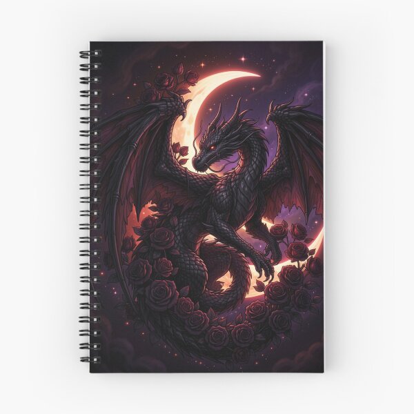 Item preview, Moon Dragon | Gothic Celestial Dark Fantasy designed and sold by JanjjaSoulInk.