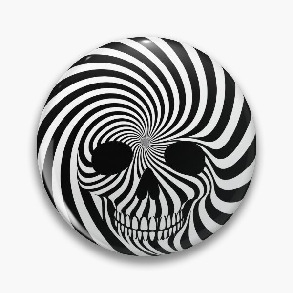 Item preview, Optical Illusion Skull Spiral - Hypnotic Black and White Art designed and sold by OuSfian1.
