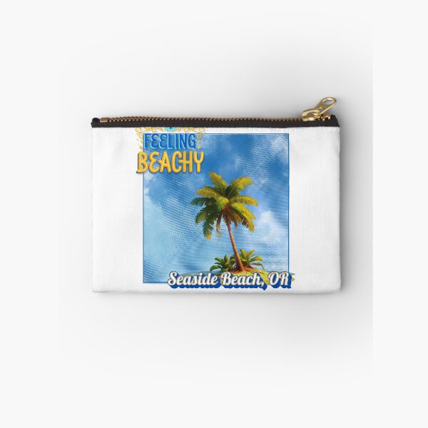 Item preview, Feeling Beachy Seaside Beach OR Retro Halftone Palm Tree Souvenir designed and sold by DonnaRaine.