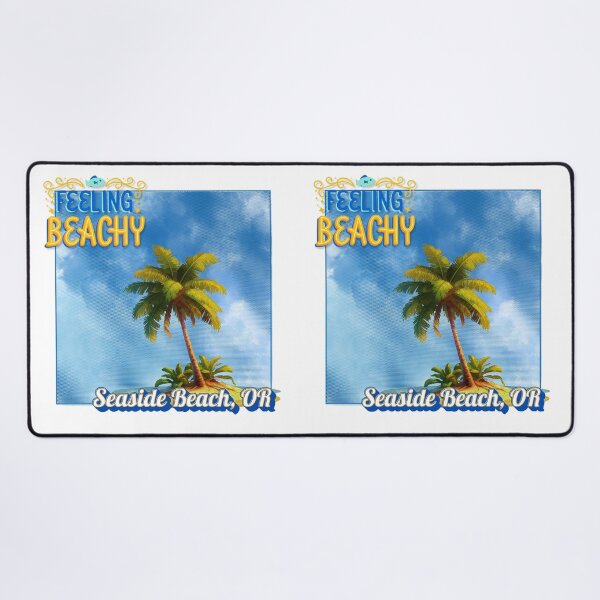 Item preview, Feeling Beachy Seaside Beach OR Retro Halftone Palm Tree Souvenir designed and sold by DonnaRaine.