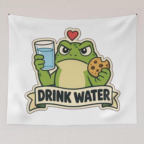 Item preview, Snack and Water Reminder | Funny ADHD Neurodivergent Humour Doodle designed and sold by StickyGuys.