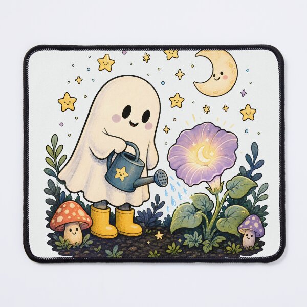 Item preview, Spooky Cute Ghost Gardening Under the Moon designed and sold by The boys.