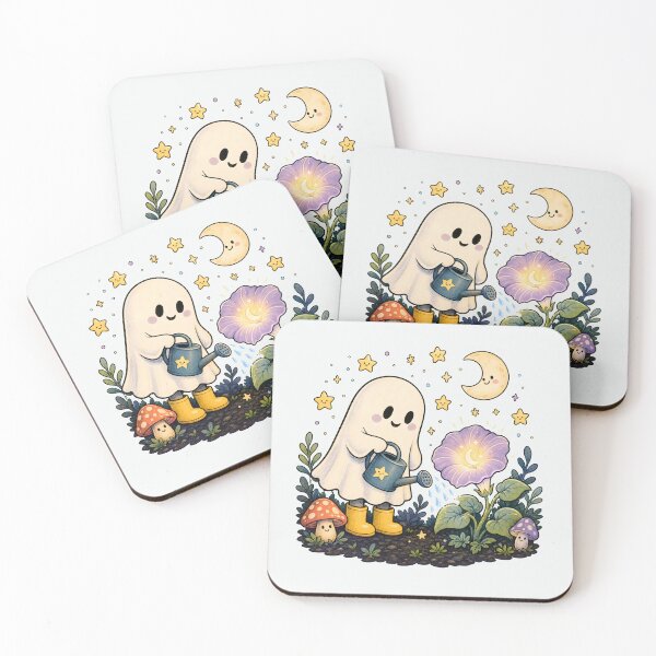 Item preview, Spooky Cute Ghost Gardening Under the Moon designed and sold by The boys.