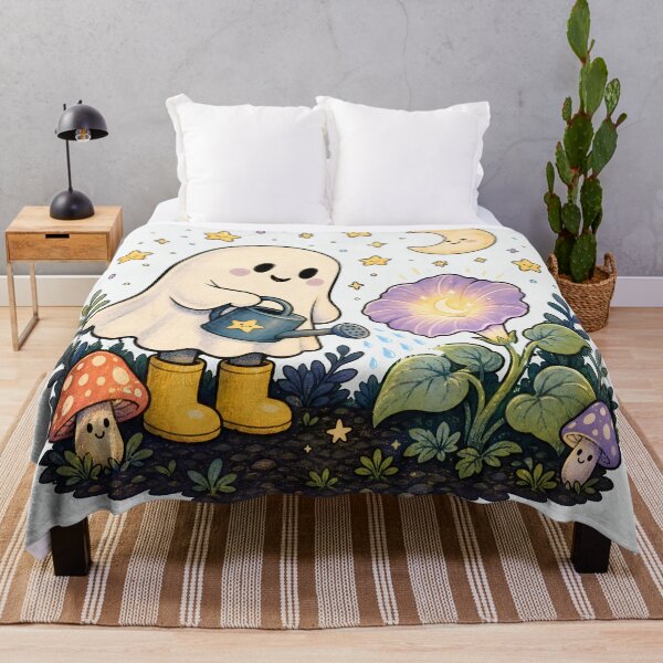 Item preview, Spooky Cute Ghost Gardening Under the Moon designed and sold by The boys.