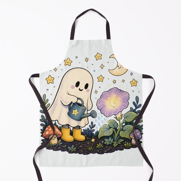 Item preview, Spooky Cute Ghost Gardening Under the Moon designed and sold by Funny meme.
