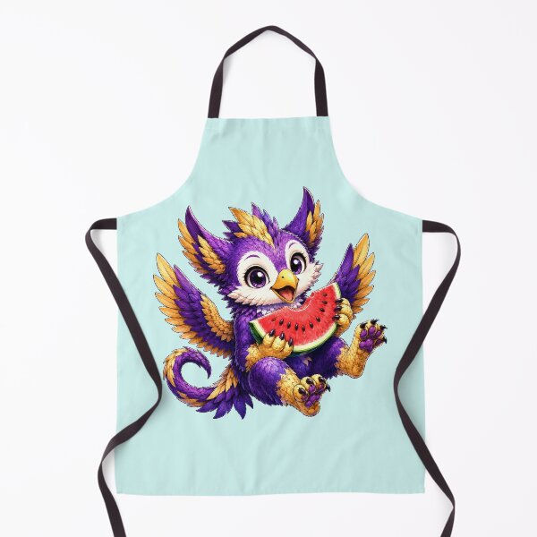 Item preview, Cute Purple Griffin Eating Watermelon designed and sold by Hatchling Hollow.