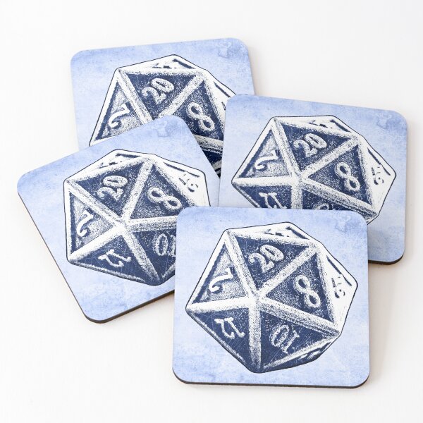 Item preview, d20 Blue Critical Hit Dark Fantasy Tabletop RPG Art designed and sold by Ghoul Enterprises.