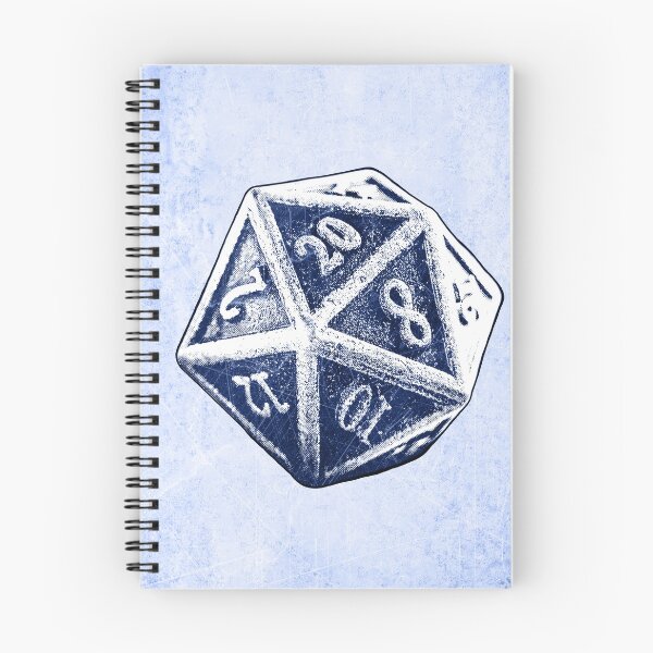 Item preview, d20 Blue Critical Hit Dark Fantasy Tabletop RPG Art designed and sold by Ghoul Enterprises.