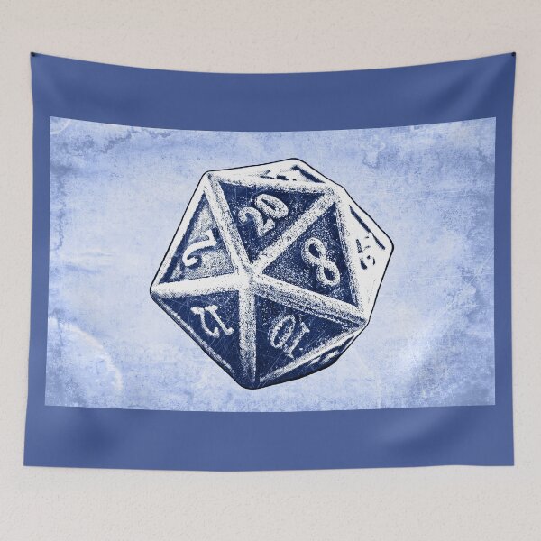 Item preview, d20 Blue Critical Hit Dark Fantasy Tabletop RPG Art designed and sold by Ghoul Enterprises.
