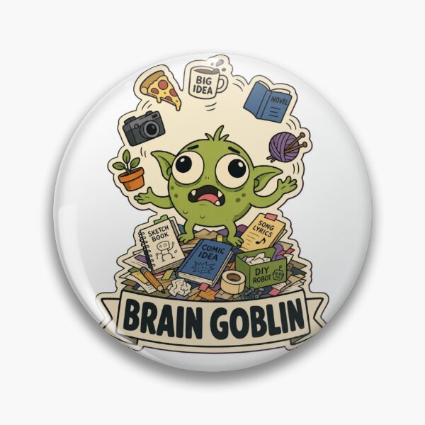Item preview, Brain Goblin | Cute ADHD Creature Neurodivergent Doodle designed and sold by StickyGuys.
