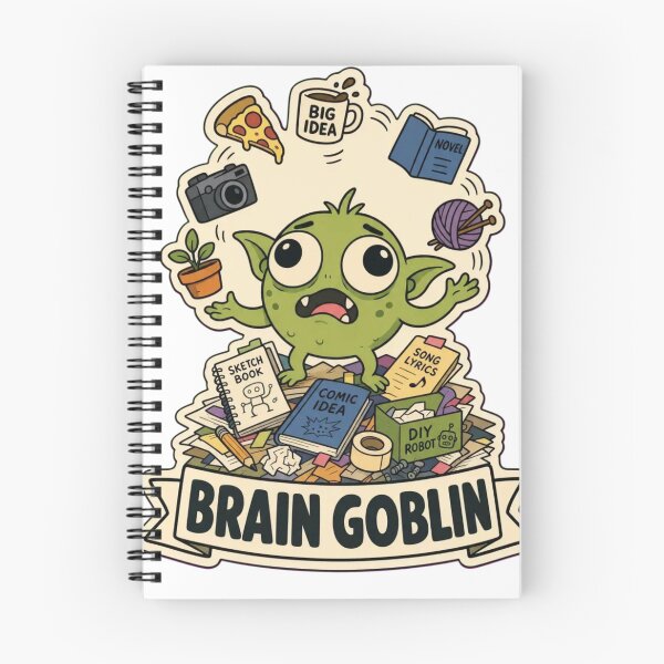 Item preview, Brain Goblin | Cute ADHD Creature Neurodivergent Doodle designed and sold by StickyGuys.