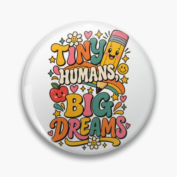 Item preview, Tiny Humans Big Dreams Retro Teacher Shirt | Cute Back to School Pencil Design designed and sold by LifeProApperal.