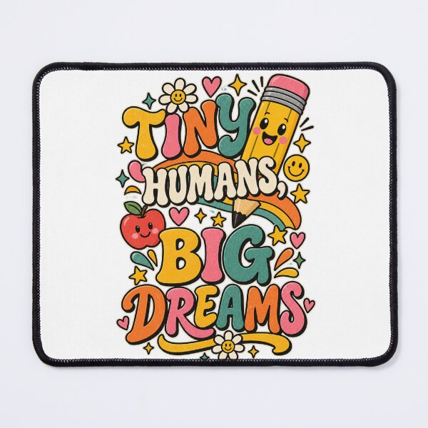 Item preview, Tiny Humans Big Dreams Retro Teacher Shirt | Cute Back to School Pencil Design designed and sold by LifeProApperal.