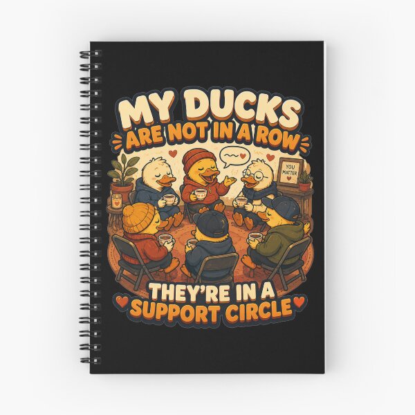 Item preview, My Ducks Are Not in a Row Theyre in a Support Circle Colorful Cartoon Art Mental Health Humor Gift for Sarcastic Friends designed and sold by Nightarel.