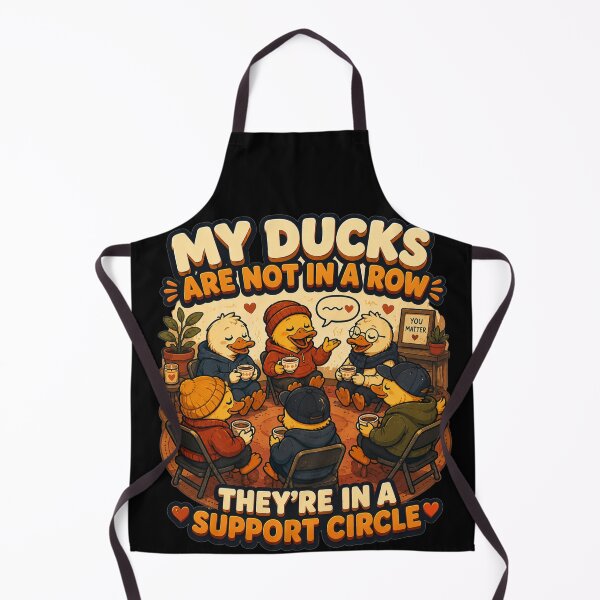 Item preview, My Ducks Are Not in a Row Theyre in a Support Circle Colorful Cartoon Art Mental Health Humor Gift for Sarcastic Friends designed and sold by Nightarel.